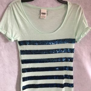 PINK Victoria's Secret Sequins Tee Shirt